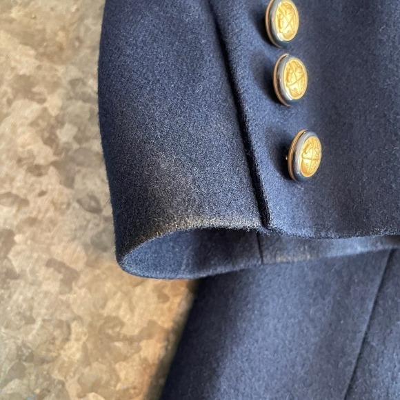 Vintage Pendleton Womens Blazer Jacket Sz 14 Wool Sport Coat USA Navy Blue Gold - Picture 4 of 16